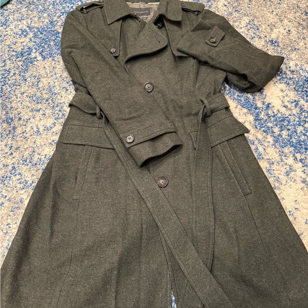 Banana Republic Women's Olive Green Trench Coat Size XL
